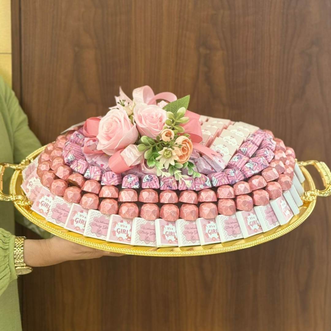 BABY GIRL OVAL TRAY