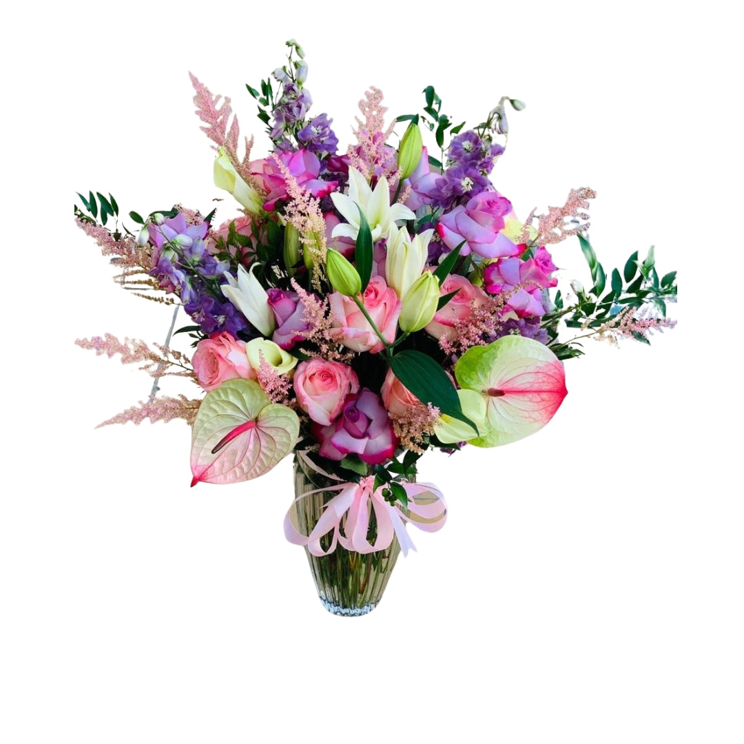 PREMIUM MIX IN CRYSTAL VASE