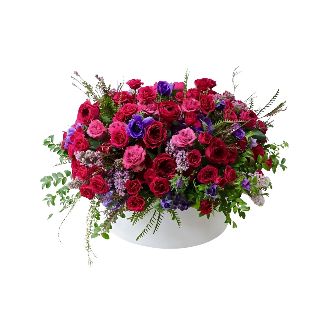 MIXED FLOWER IN HATBOX